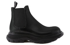 (WMNS) Alexander McQueen Leather Chelsea boots 'Black' 641837WHZ841000 #