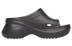 (WMNS) Balenciaga x Crocs Pool Slide Sandals 'Black' 677389W1S8E1000 #