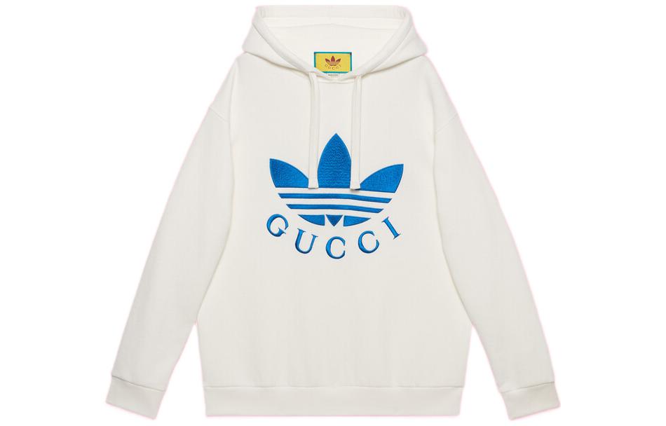 Gucci x adidas Hoodie 'White Blue' 702607-XJEDA-9088 #.