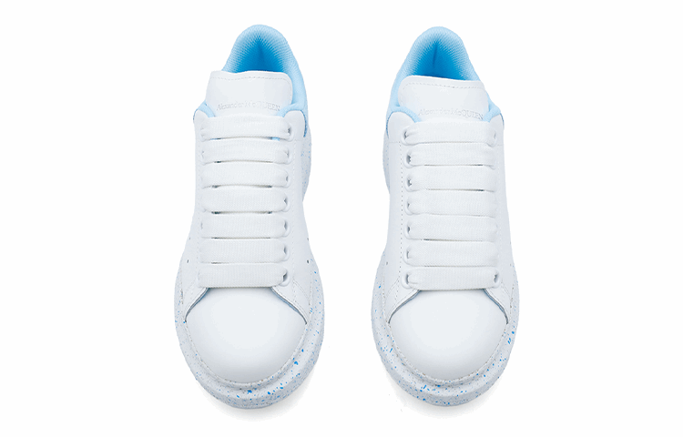 (WMNS) Alexander McQueen Larry Oversized Low-Top Sneakers 'White Sky Blue' 708068WICG78973 #