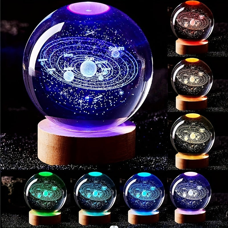 Cosmic 3D Crystal Night Light