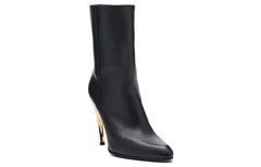 (WMNS) Alexander McQueen Armadillo Leather Ankle Boots 'Black Silver' 780676WIEG21399 #