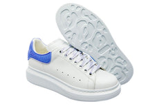 (WMNS) Alexander McQueen Oversized Shoes 'Cream White Electric Blue' 718157WICGK8870 #