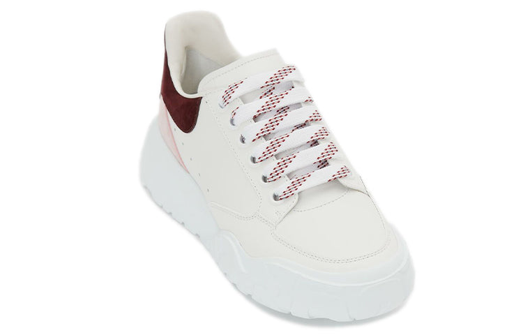 (WMNS) Alexander McQueen Court Trainer 'White Pink Burgundy' 633915WHZ9B9634 #