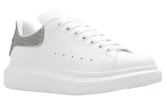 (WMNS) Alexander McQueen Oversized Leather Sneakers 'White Grey' 733010WICYK9075 #