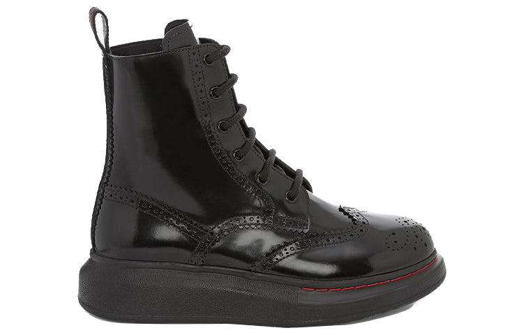 (WMNS) Alexander McQueen Hybrid Lace Up Boot 'Black' 586402WHX511000 #