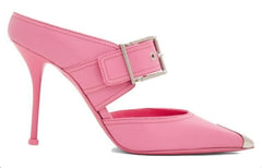 (WMNS) Alexander McQueen Punk Buckle Mules 'Pink' 733183WHSWD5482 #