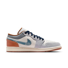 Air Jordan 1 Low SE 'Phantom Repaired Denim Swoosh' FZ5042-041 #