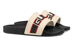 Gucci Stripe Rubber Slide 'Ecru' 522884-JC200-9572 #.
