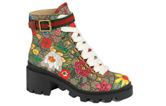 (WMNS) Gucci Double g Ankle Boots Flowers Embroidered 602184-HT510-8494 #.