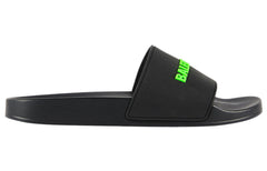 Balenciaga Rubber Slides 'Black Fluo Green' 565826W1S811030 #