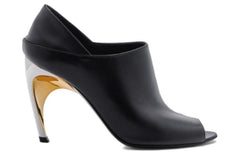 (WMNS) Alexander McQueen Armadillo Mules 'Black Silver' 780699WIEA91399 #