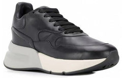 (WMNS) Alexander McQueen Oversized Runner 'Black White' 553787WHRU01000 #