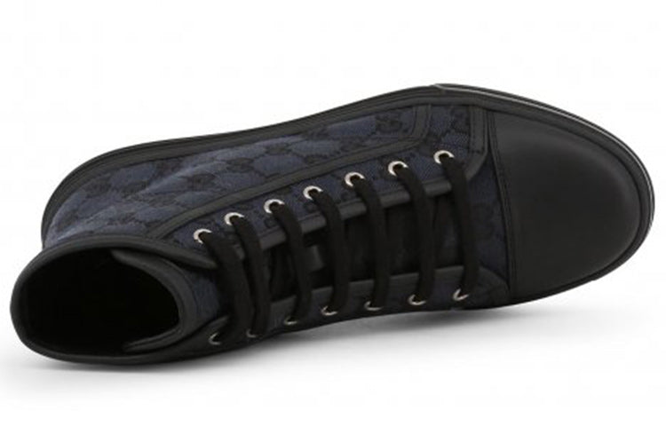 (WMNS) Gucci Monogram Canvas High Top 'Black' 426186-KQWM0-1948 #.