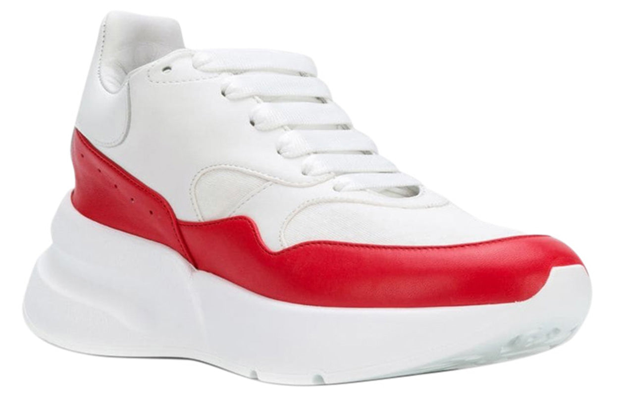 (WMNS) Alexander McQueen Oversized Runner in Nappa Calf Leather 'White Red' 533710WHT999092 #