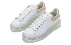 (WMNS) Alexander McQueen Clear Sole Oversized Sneaker 'Beige Embossed Suede Crocodile' 650796WHZ4V9728 #