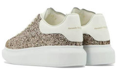 (WMNS) Alexander McQueen Larry Oversized Shoes 'Gold Glitter White' 736296W4VJ12228 #