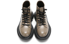 (WMNS) Alexander McQueen Lace Up Ankle Boots 'Khaki' 595469WHZ812610 #