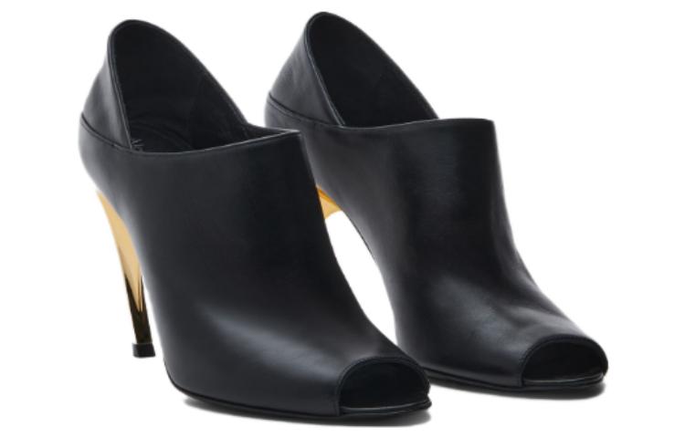 (WMNS) Alexander McQueen Armadillo Mules 'Black Silver' 780699WIEA91399 #