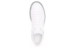 (WMNS) Alexander McQueen Leather Larry Oversized Sneakers 'White Iridescent' 611698WIB9U9620 #
