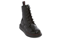 (WMNS) Alexander McQueen Hybrid Lace Up Boot 'Black' 586402WHX511000 #