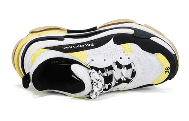 (WMNS) Balenciaga Triple S 'Black Yellow' 524039W09OM1023 #