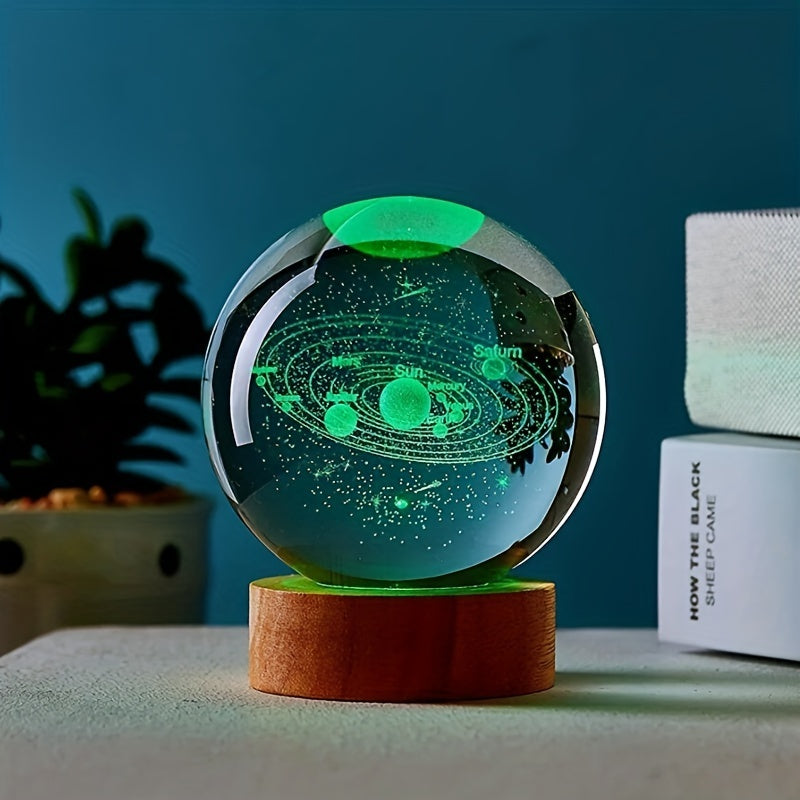 Cosmic 3D Crystal Night Light