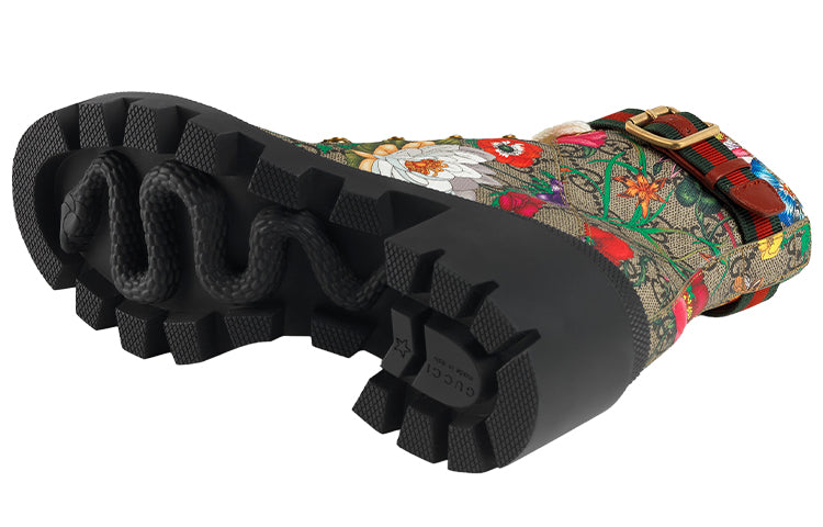 (WMNS) Gucci Double g Ankle Boots Flowers Embroidered 602184-HT510-8494 #.
