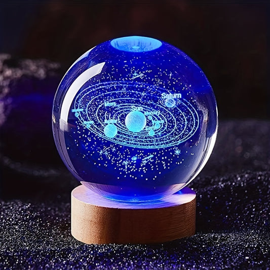 Cosmic 3D Crystal Night Light