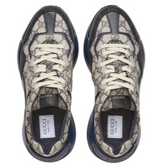 GUCCI Rhyton ' Beige Blue Monogram '.