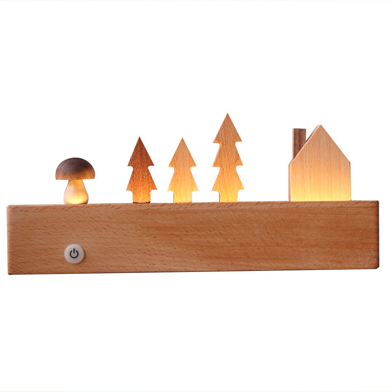 Light Modern Minimalist Romantic Forest Hut Creative Night