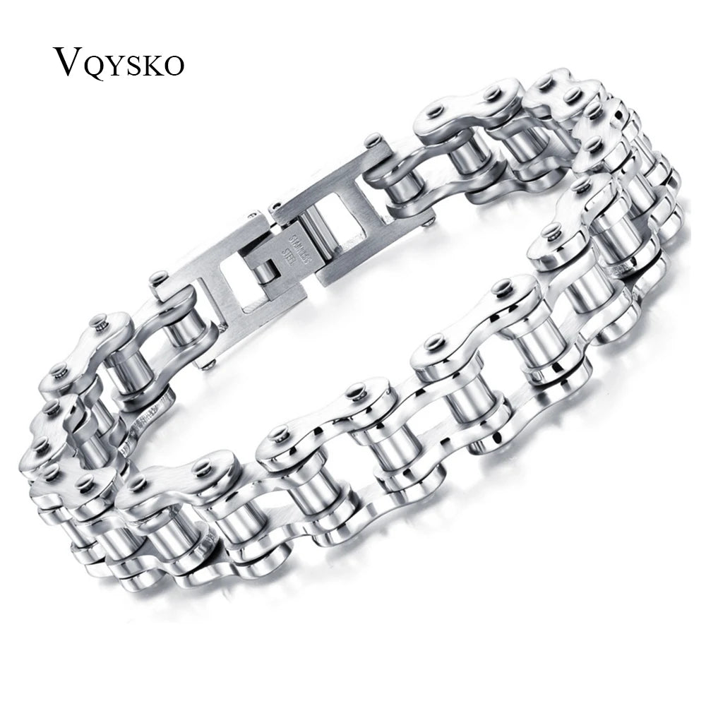 Bike Bicycle Chain pulsera hombre acero inoxidable