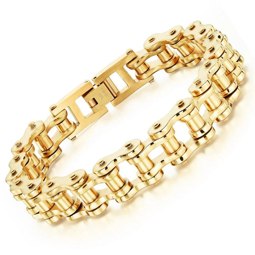 Bike Bicycle Chain pulsera hombre acero inoxidable