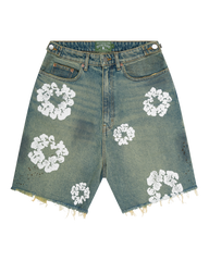 Dirty Wash Wreath Short Light Wash