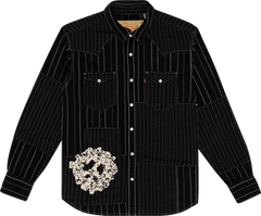 Peace Patchwork Western Button Up