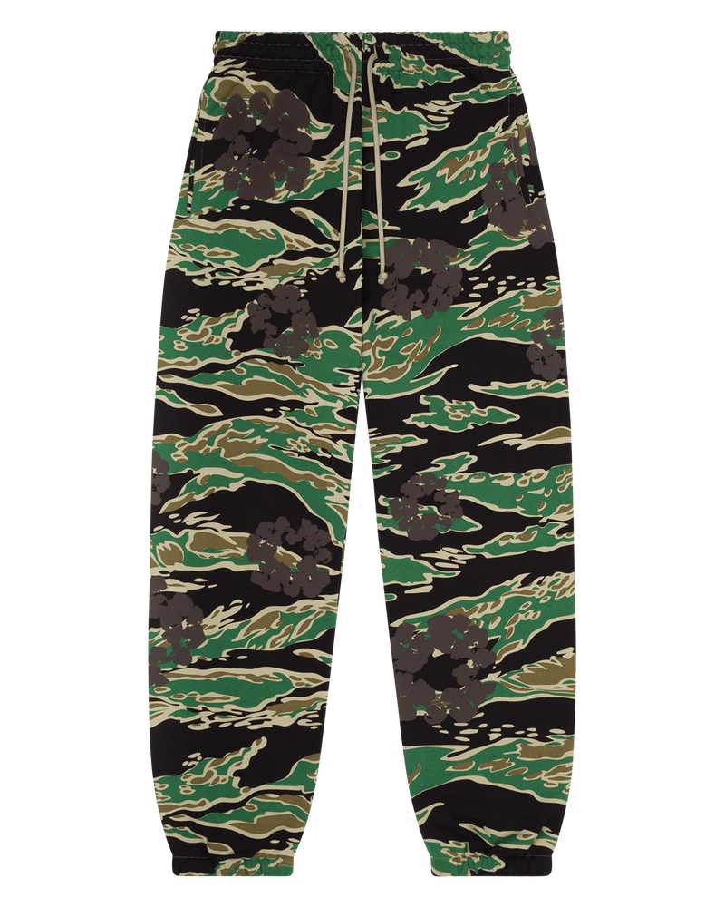 Green Camo Cotton Wreath Sweatpant