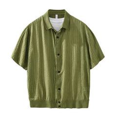 Summer Thin Breathable Short-sleeved Shirt Men's Trendy All-matching Loose Casual Shirt