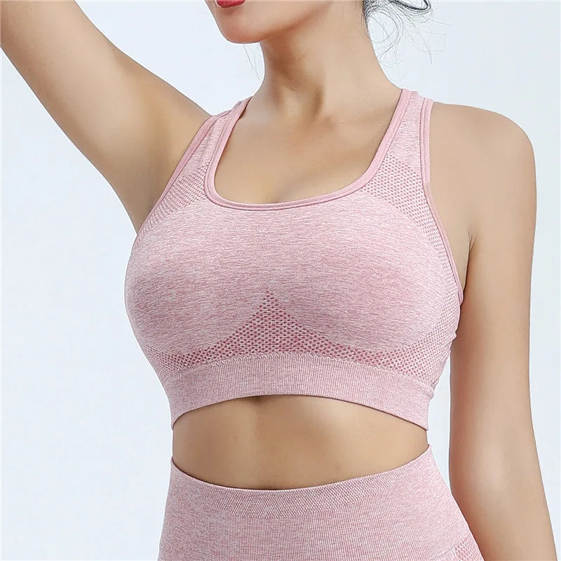 Push-Up Sports Bra - Breathable Fitness & Yoga Top