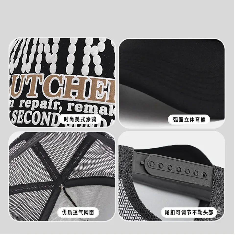 mesh breathable sun hats, outdoor truck driver hats