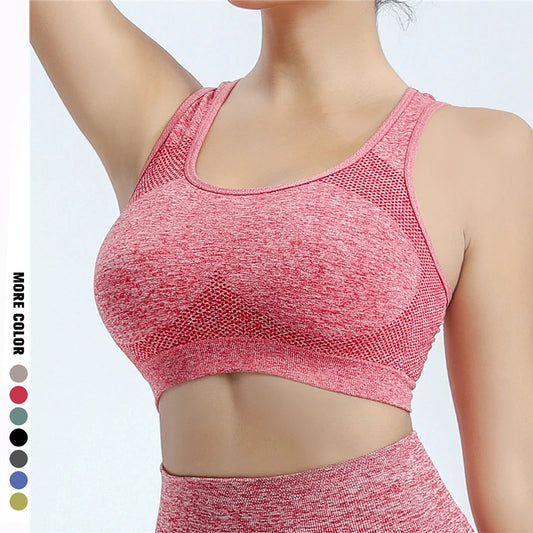 Push-Up Sports Bra - Breathable Fitness & Yoga Top