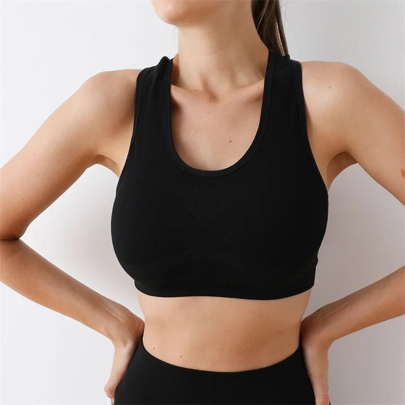 Push-Up Sports Bra - Breathable Fitness & Yoga Top