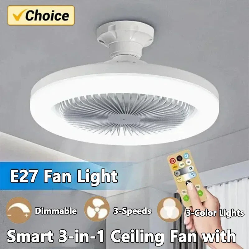 Smart Ceiling Fan with LED & Remote