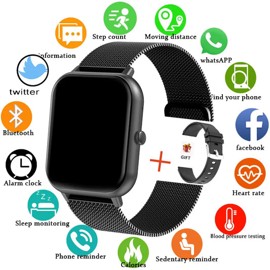 New 2024 Bluetooth Call Smartwatch – Fitness Tracker for Xiaomi, Huawei, iOS