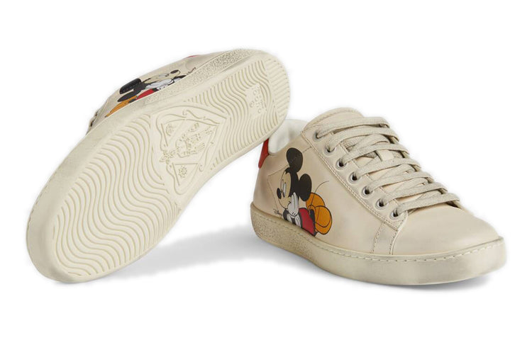 (WMNS) Disney x Gucci Ace Low 'Mickey Mouse - Ivory' 602129-AYO70-9591 #.