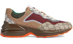 Gucci Rhyton Leather Sneaker " Beige Brick Red '.