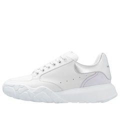 (WMNS) Alexander McQueen Court Trainer 'White Silver' 709033WIAAZ8879 #