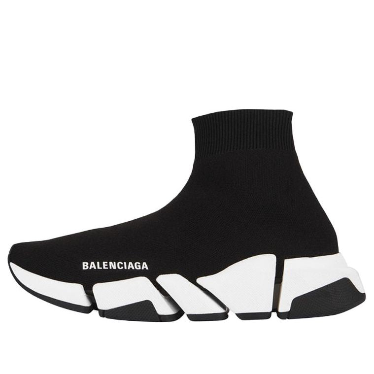 (WMNS) Balenciaga Speed 2 Trainer Knit 'Black White' 617196W17021015 #