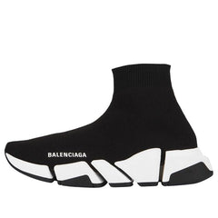 (WMNS) Balenciaga Speed 2 Trainer Knit 'Black White' 617196W17021015 #