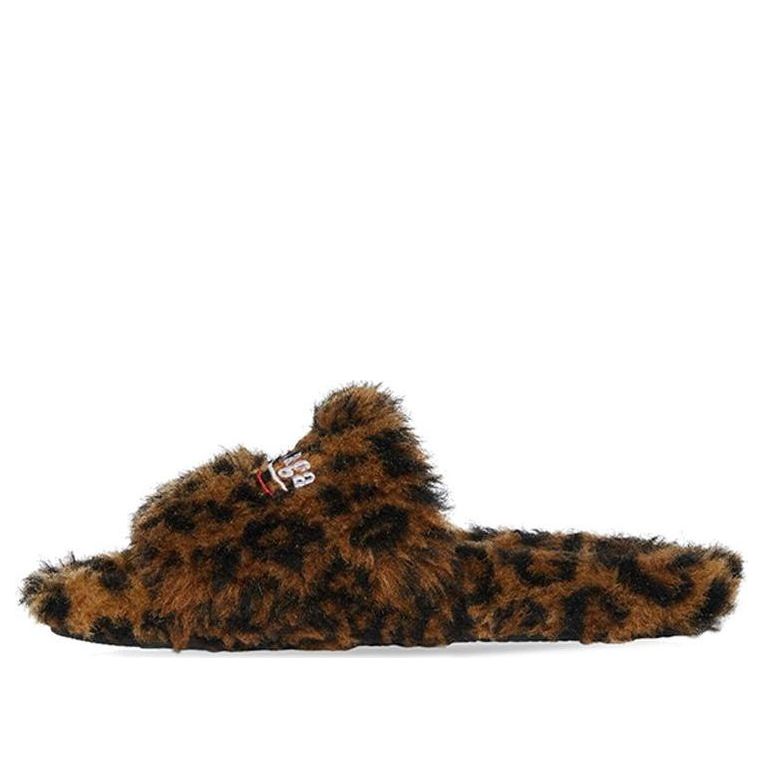 (WMNS) Balenciaga Furry Slides 'Leopard' 654261W2F119634 #