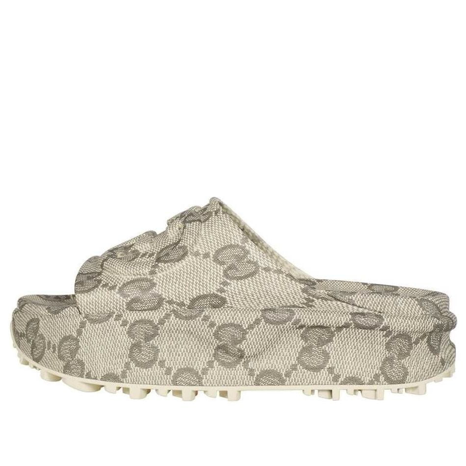 (WMNS) Gucci slide sandal with Interlocking G 'Beige' 725539-JAAC6-9742 #